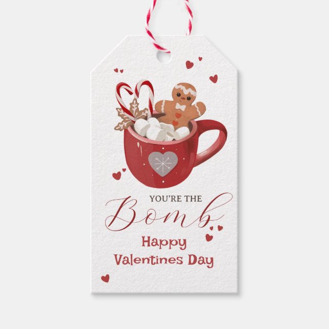 Niedliche Valentinstag-Geschenketiketten Geschenkanhänger (Vorderseite)