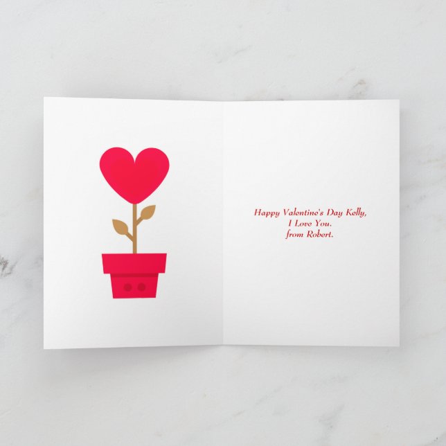 Niedliche Valentinstag-Karte Feiertagskarte (Innenseite)