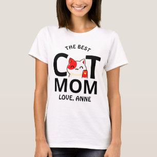 niedliche Valentinstag-Katze-Mama personalisieren T-Shirt