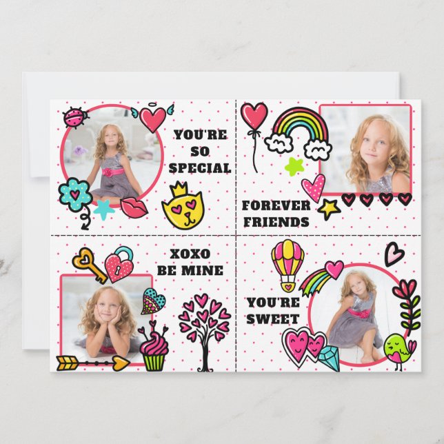 Niedliche Valentinstag Tageskarte Feiertagskarte (Vorderseite)