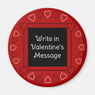 Niedliche Valentintagsherzen Nachricht zu Rot hinz Magnet