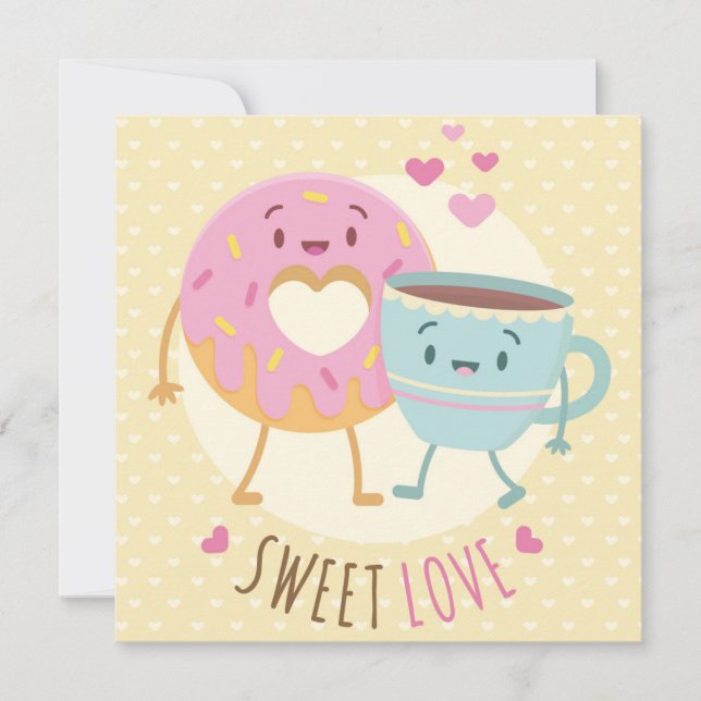 Niedliche Valentintagskarte Feiertagskarte (Vorderseite)