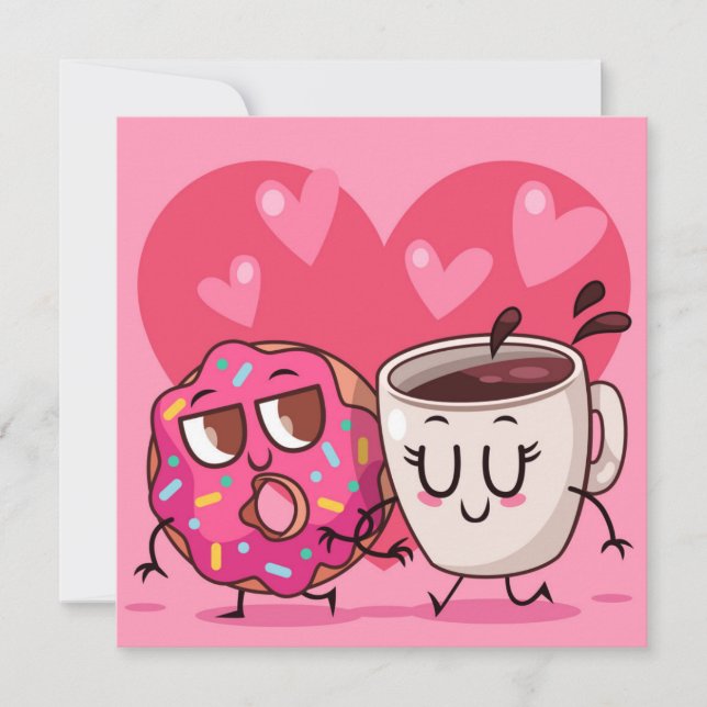 Niedliche Valentintagskarte Feiertagskarte (Vorderseite)