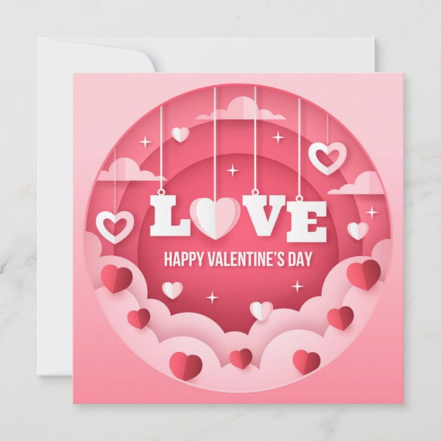 Niedliche Valentintagskarte Feiertagskarte (Vorderseite)