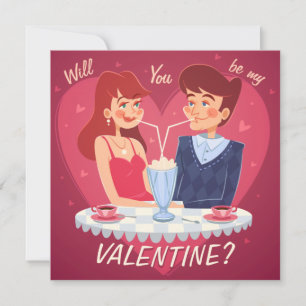 Niedliche Valentintagskarte Feiertagskarte
