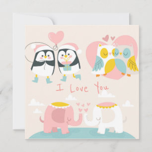 Niedliche Valentintagskarte Feiertagskarte