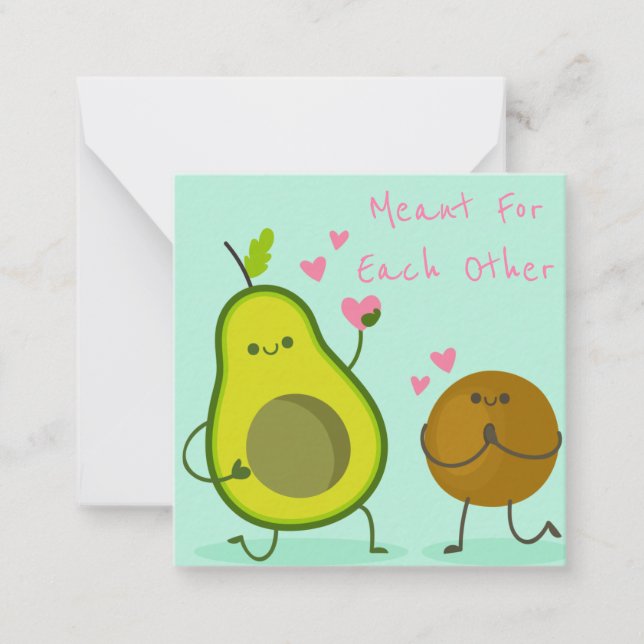 Niedliche Valentintagskarte Mitteilungskarte (Vorderseite)