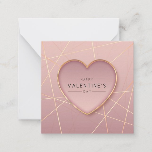 Niedliche Valentintagskarte Mitteilungskarte (Vorderseite)
