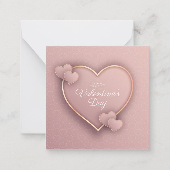 Niedliche Valentintagskarte Mitteilungskarte (Vorderseite)
