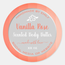 Niedliche Vanilla Rose Rosa Produktverpackungsmark