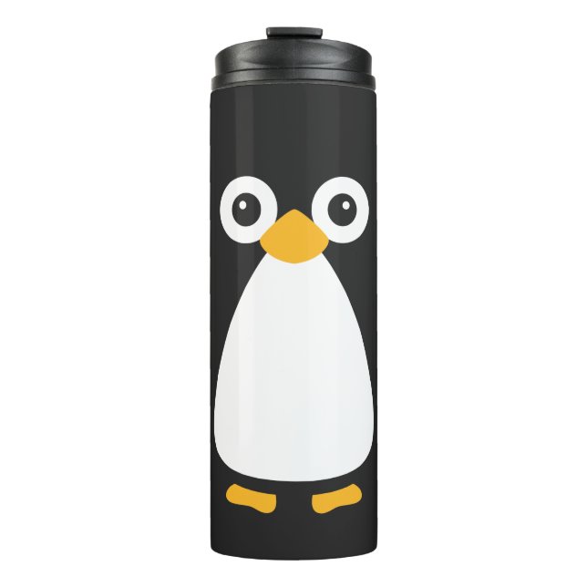 Niedliche Vector Pinguin Wasserflasche Thermosbecher (Vorderseite)
