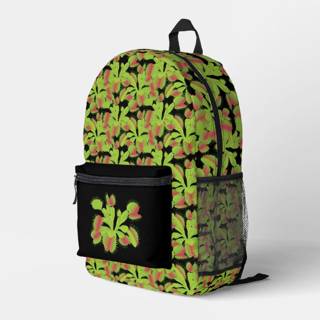 Niedliche Venus-Fliegenfallen Bedruckter Rucksack (Rückseitige Ecke Rechts)