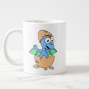 Niedliche Veranschaulichung eines Pterodactylhatch Jumbo-Tasse