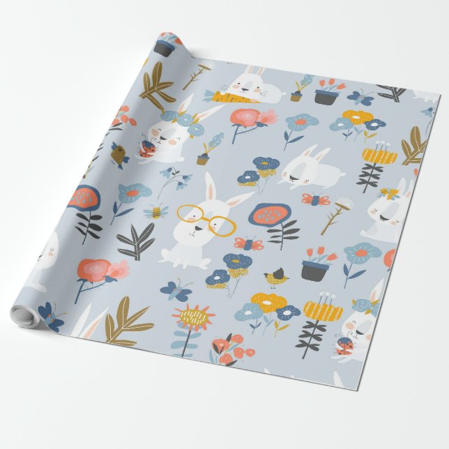 Niedliche Verbände und Blume Geschenkpapier (Ungerollt)