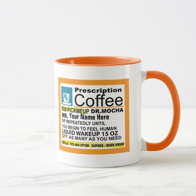 Niedliche Verordnungs-Kaffee-Tasse Tasse (Rechts)