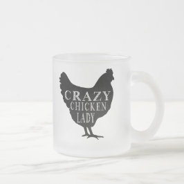 Niedliche verrückte Huhn-Dame Mattglastasse