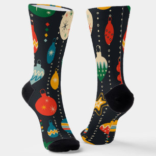 Niedliche Verzierungsmuster in marineblau Socken