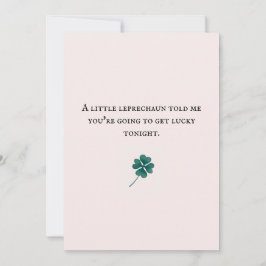 niedliche vierblättriges Kleeblatt Feiertagskarte