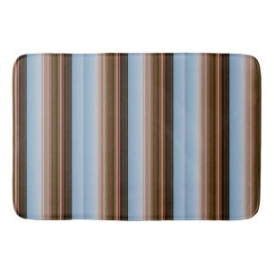 Niedliche, Vintag-blaubraune Streifen Badematte