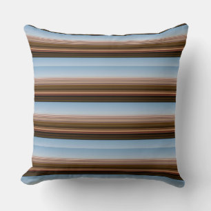 Niedliche, Vintag-blaubraune Streifen Kissen