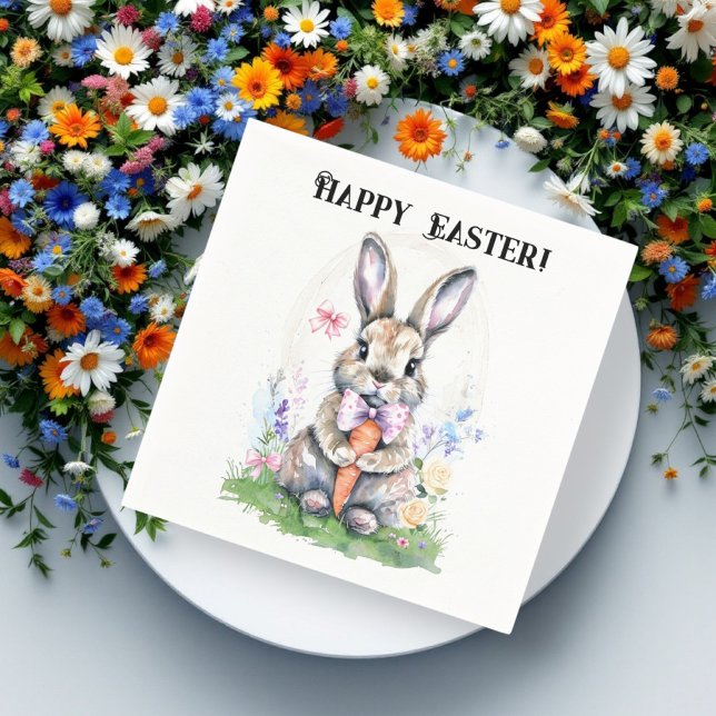 Niedliche Vintag Ostern Kaninchen Farbe Serviette (Von Creator hochgeladen)