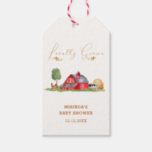 Niedliche Vintage Bauern Markt Barnyard Baby Dusch Geschenkanhänger
