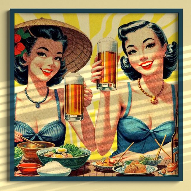 Niedliche Vintage Biermädchen Poster (Von Creator hochgeladen)