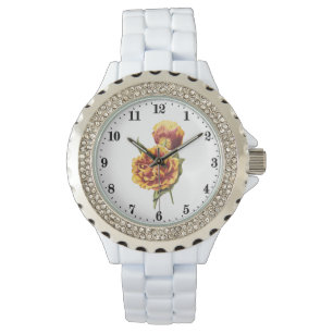 Niedliche Vintage Blume Armbanduhr
