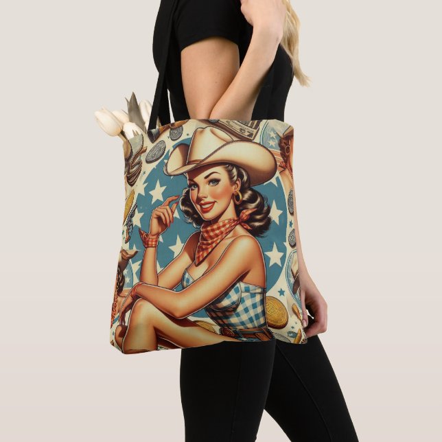 Niedliche Vintage Cowgirl Tasche (Von Nahem)