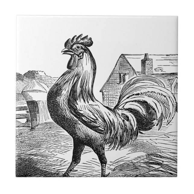 Niedliche Vintage Dachziegel Fliese (Vorderseite)