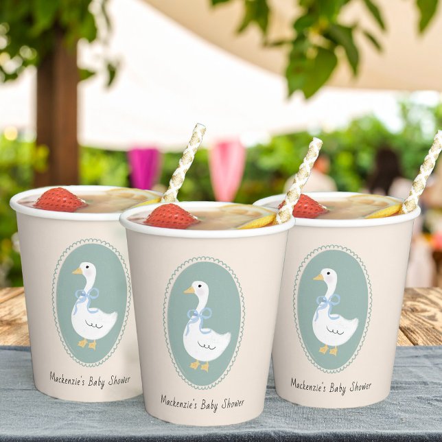 Niedliche Vintage Gänsedusche Pappbecher (Von Creator hochgeladen)