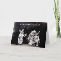 Niedliche Vintage Katzen Hochzeit Glückwunsch