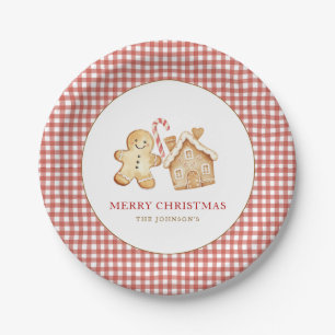 Niedliche Vintage Lebkuchen Pappteller