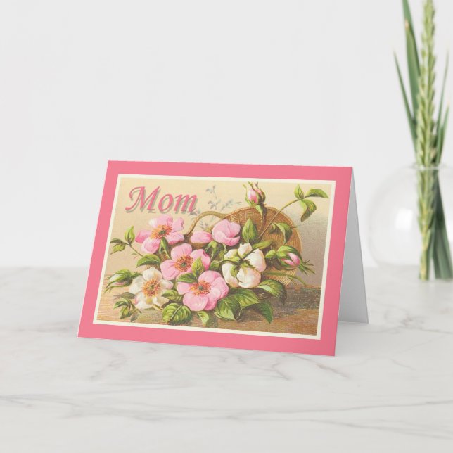 Niedliche Vintage Mama Karte (Vorderseite)