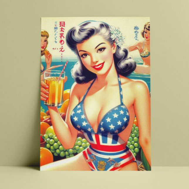 Niedliche Vintage Orientalierinnen Postkarte (Von Creator hochgeladen)