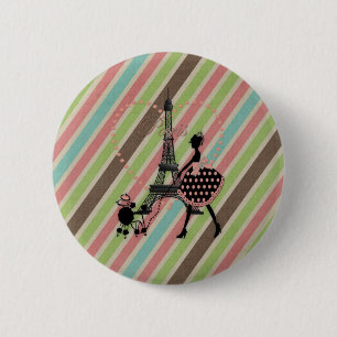 Niedliche Vintage Silhouette Button