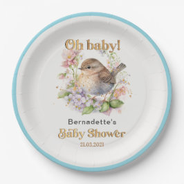 Niedliche Vintage Spachtel Springspülung Babydusch Pappteller