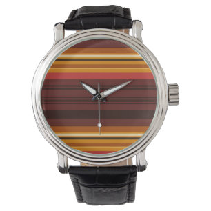 Niedliche Vintage Streifen Armbanduhr