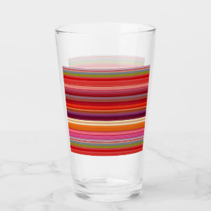 Niedliche Vintage Streifen Glas