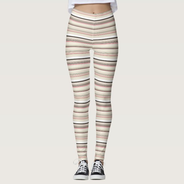 Niedliche Vintage Streifen Leggings (Vorderseite)