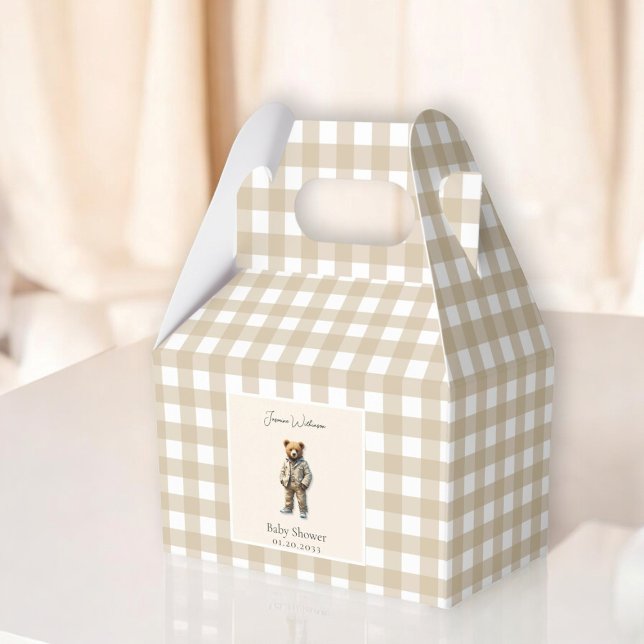 niedliche Vintage Teddy Baby Dusche Geschenkschachtel (Von Creator hochgeladen)