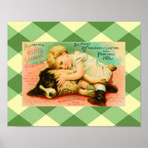 Niedliche Vintage Werbung für Parfüm