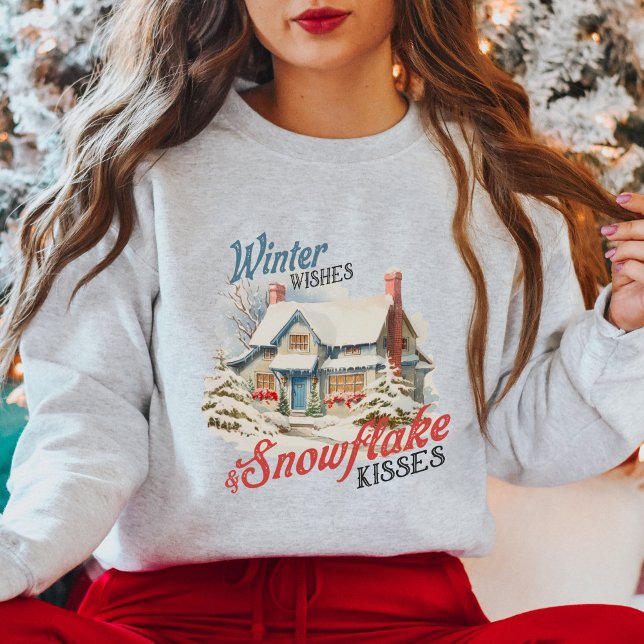 Niedliche Vintage Winterferien Sweatshirt (Von Creator hochgeladen)