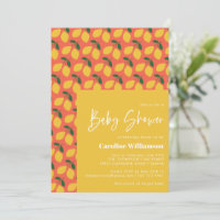Niedliche Vintage Zitronen in Orange Babydusche