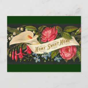 Niedliche Vintage Zuhause Sweet Zuhause Postkarte