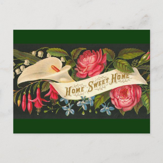 Niedliche Vintage Zuhause Sweet Zuhause Postkarte (Vorderseite)
