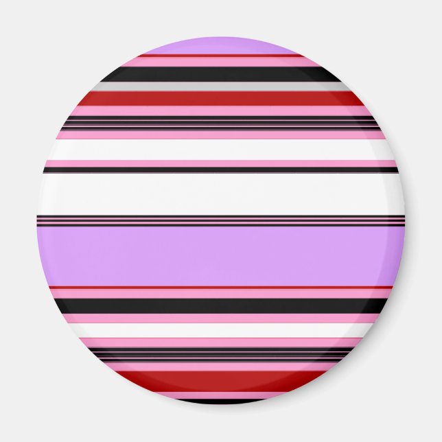 Niedliche violette Streifen Magnet (Vorne)