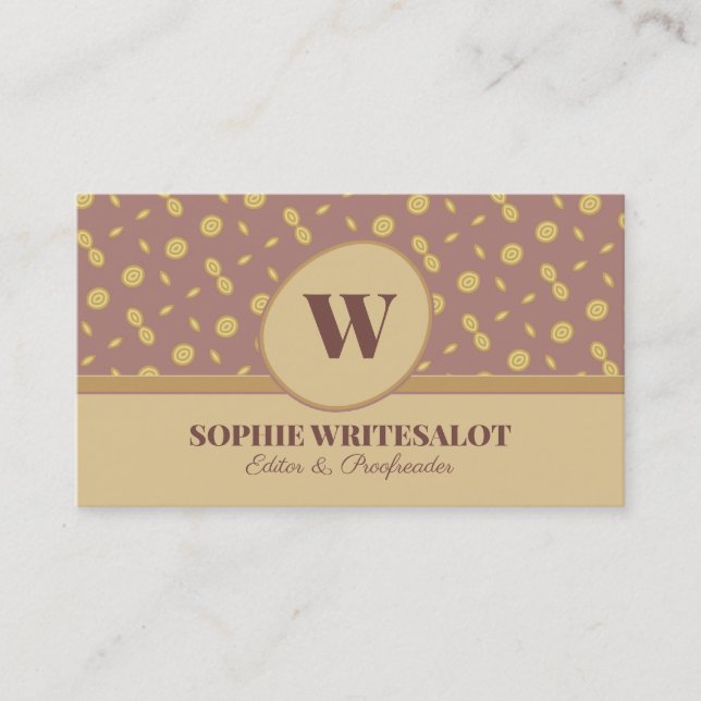 Niedliche Visitenkarte mit neutralem Farbmuster (Vorderseite)