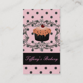 niedliche Visitenkarten für Kuchenpolka-Dot-Bäcker Visitenkarte
