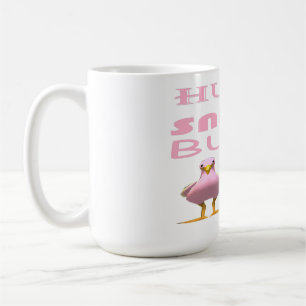 Niedliche Vögel färben rosa mit Liebe Kaffeetasse